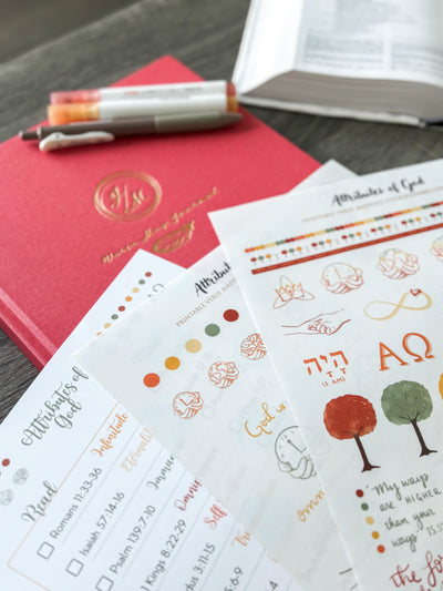 Attributes of God Mapping Plan with printable embellishments (Digital)