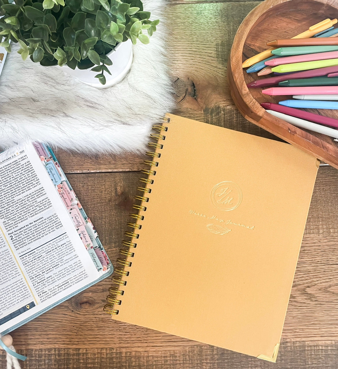 Scratch & Dent Spiral Verse Map Journal- Mustard Seed
