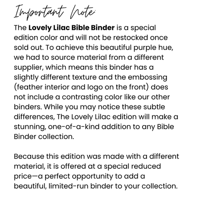 The Ultimate Bible Binder Study System-Lovely Lilac (Includes our Happy Mapper Course)