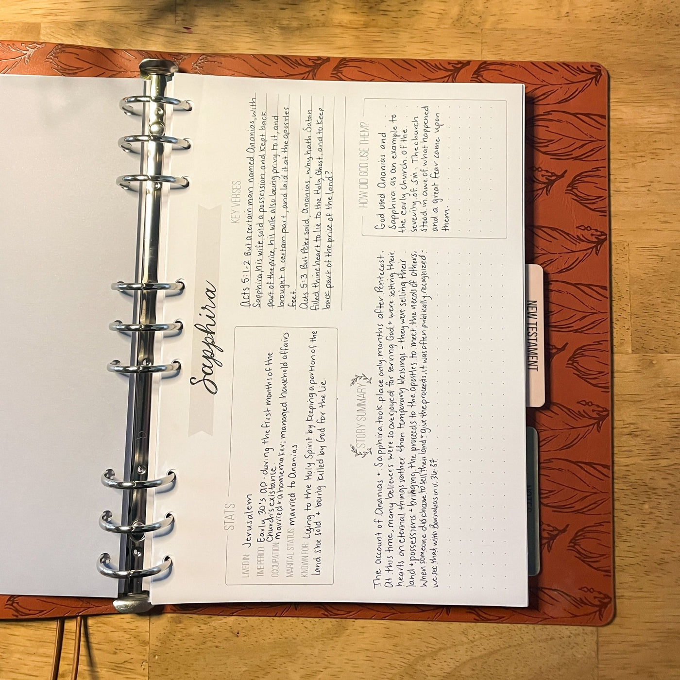 Bible Binder Character Study Templates - The James Method