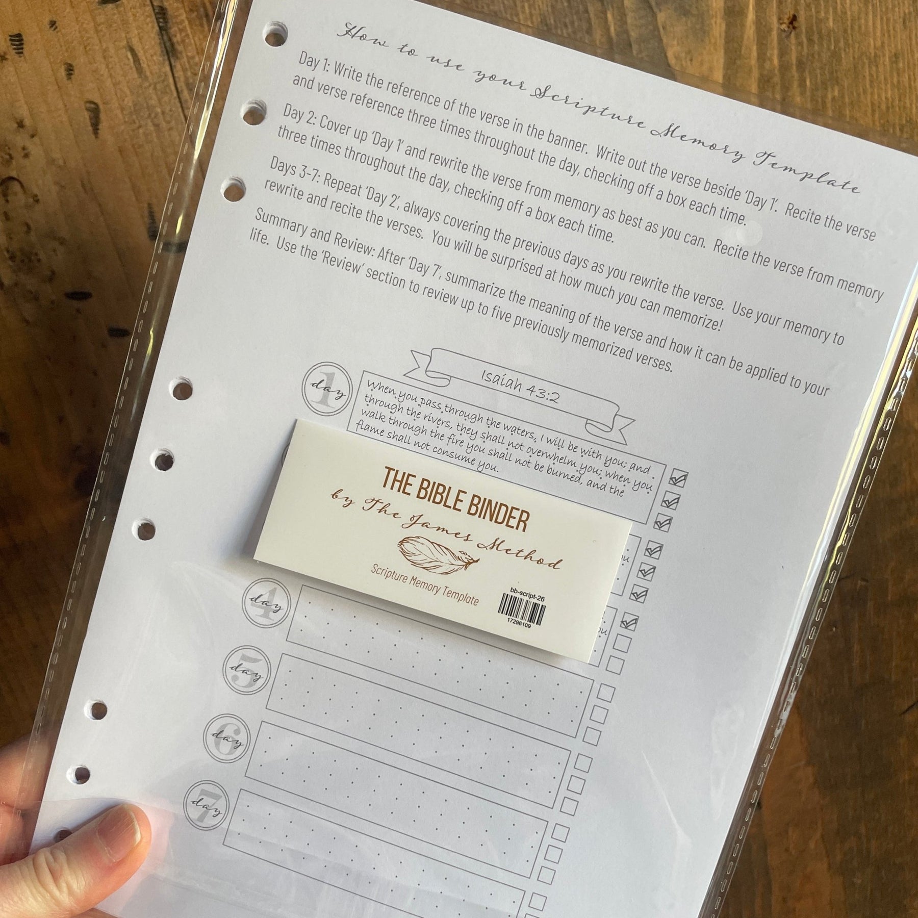 Bible Binder Scripture Memory Template – The James Method