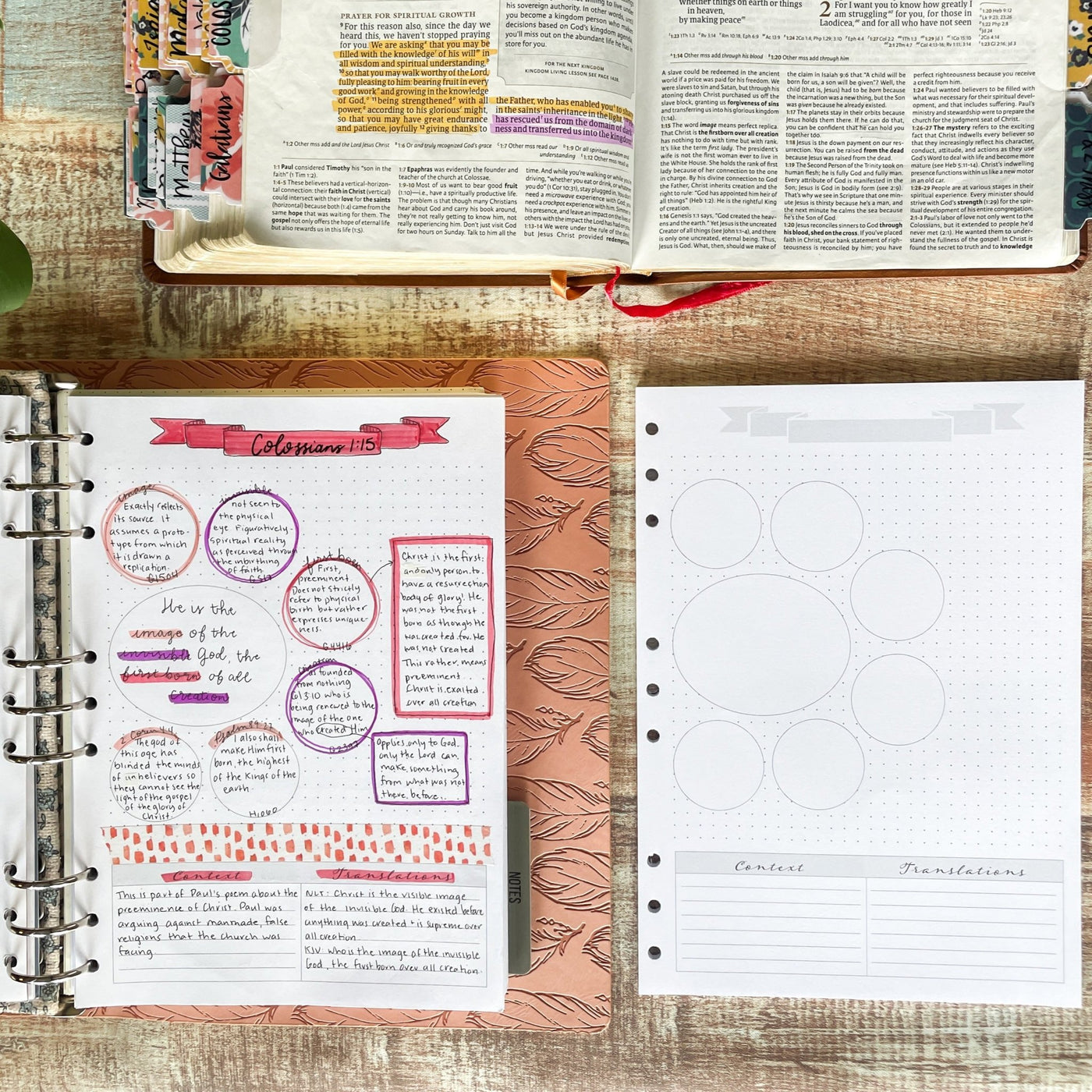 Bible Binder Verse Mapping Templates - The James Method