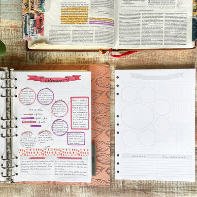 Bible Binder Verse Mapping Templates - The James Method