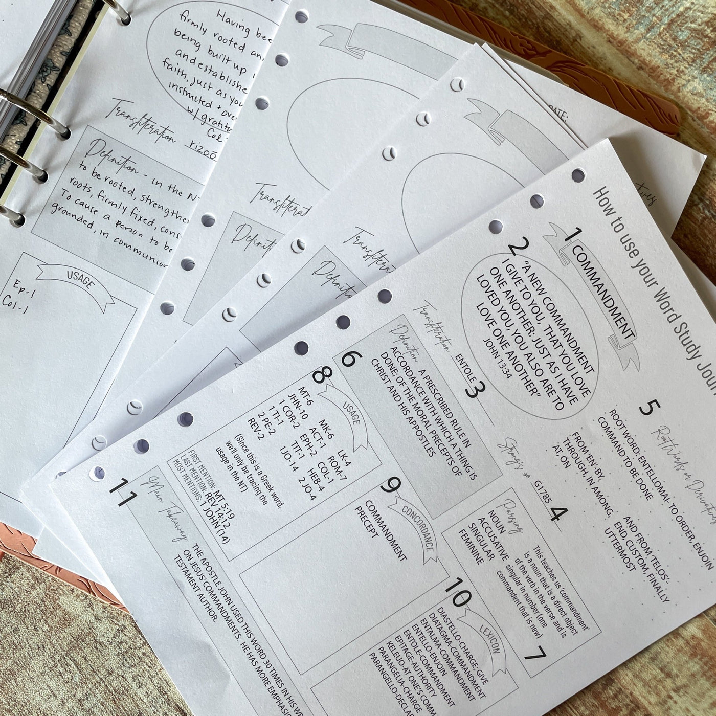 Bible Binder Word Study Templates – The James Method