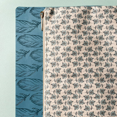 Bible Binder Zipper Pouch - Blue Blossom - The James Method
