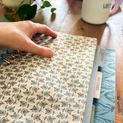 Bible Binder Zipper Pouch - Blue Blossom - The James Method