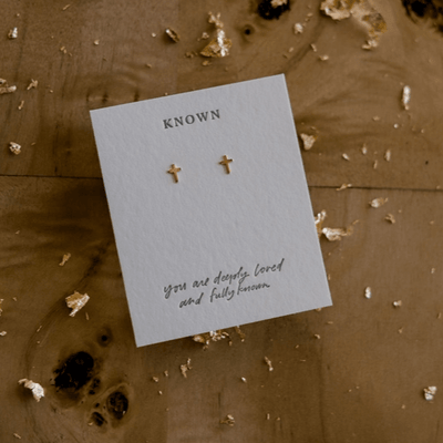 'Known' Cross Earrings - The James Method
