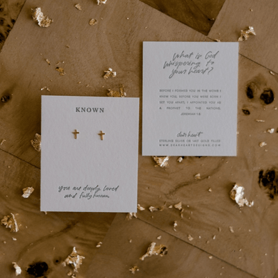 'Known' Cross Earrings - The James Method