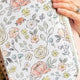 White Floral Canvas Organizer