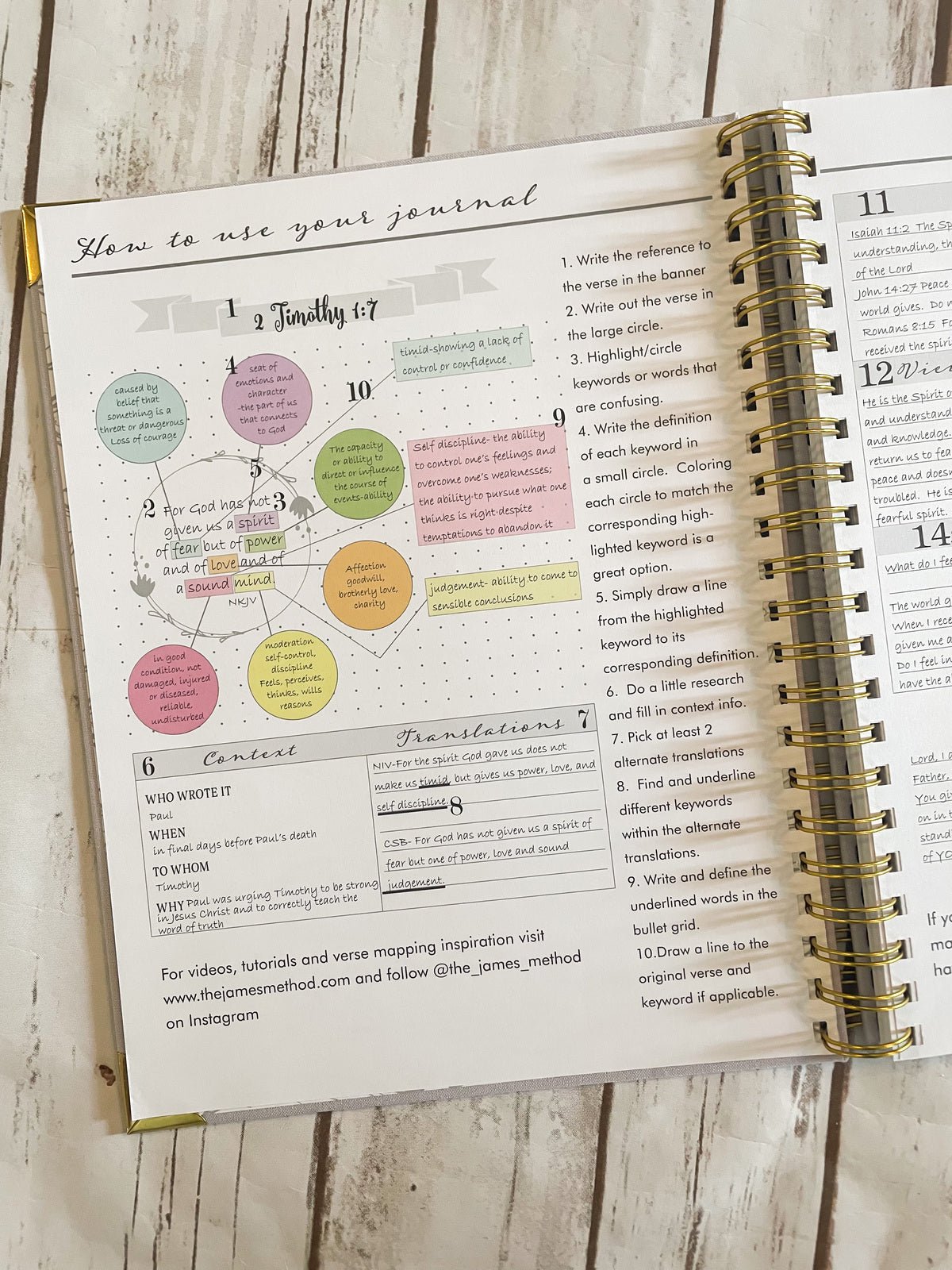 Spiral Verse Map Journal - The James Method