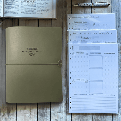 The Ultimate Bible Binder Study System - Olive (Includes our Happy Mapper Course) - The James Method