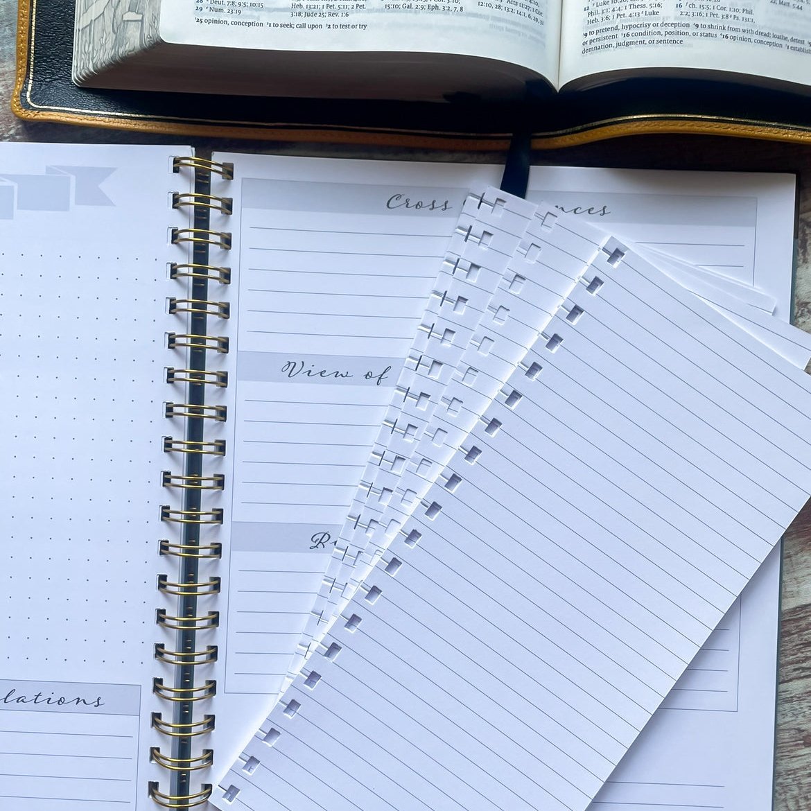 Verse Map Journal Insert Sheets- Spiral Journal – The James Method