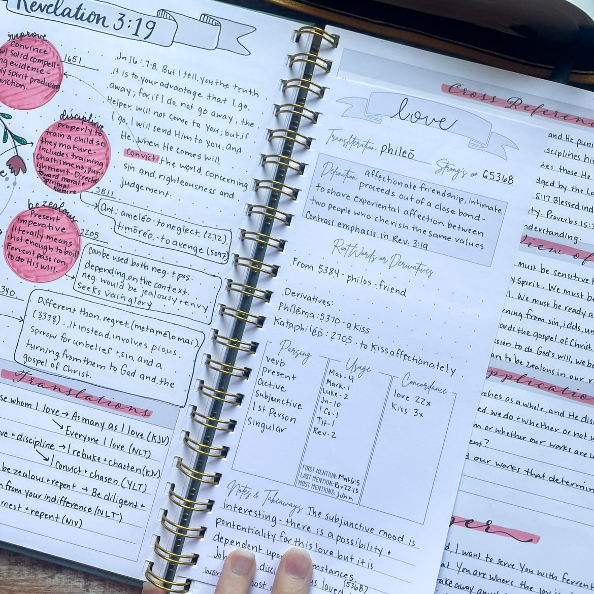 Verse Map Journal Insert Sheets - Spiral Journal - The James Method