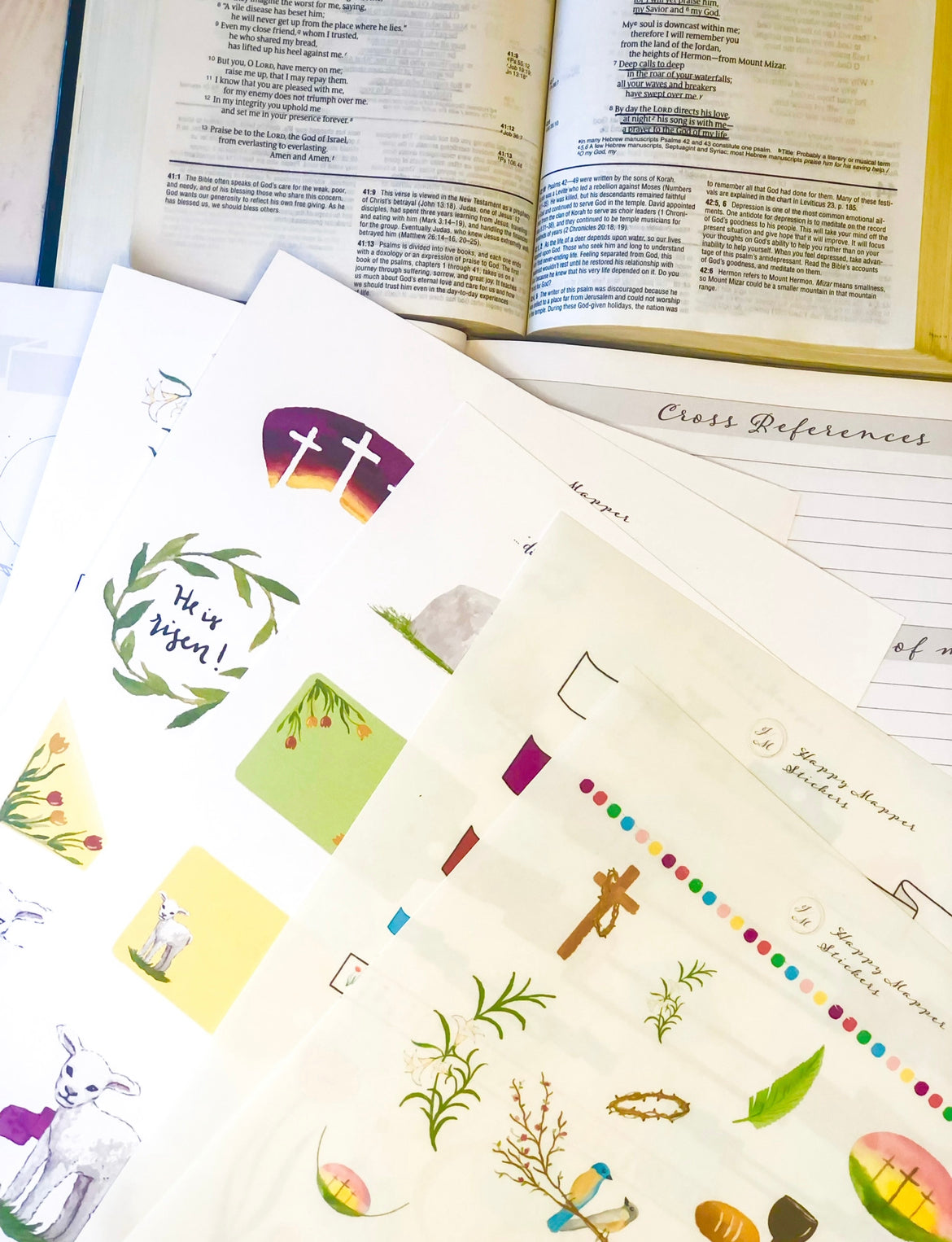 'Our Redeemer Lives' Mini Mapping Plan with embellishments