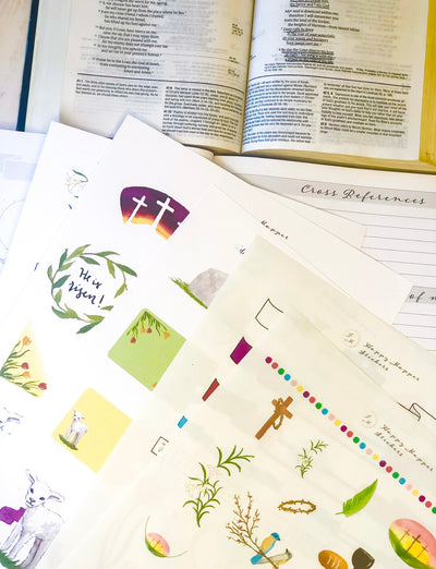 'Our Redeemer Lives' Mini Mapping Plan with embellishments