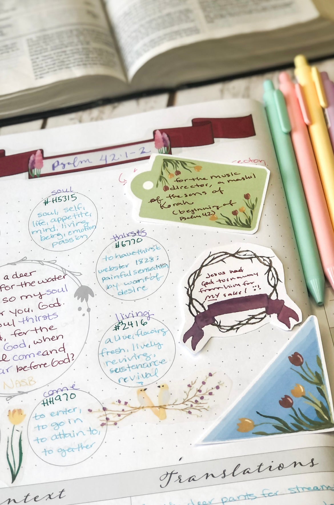 'Our Redeemer Lives' Mini Mapping Plan with embellishments