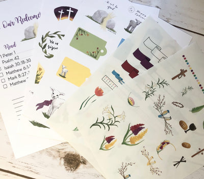 'Our Redeemer Lives' Mini Mapping Plan with embellishments