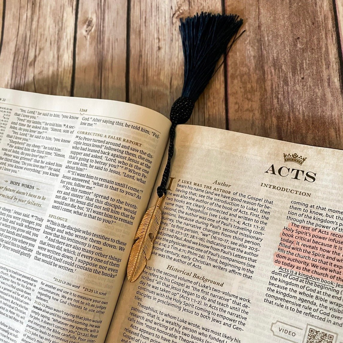 Christian Feather Bookmark ~Psalm 91:4 - The James Method