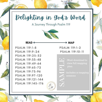 'Delighting in God's Word' Mapping Plan - The James Method