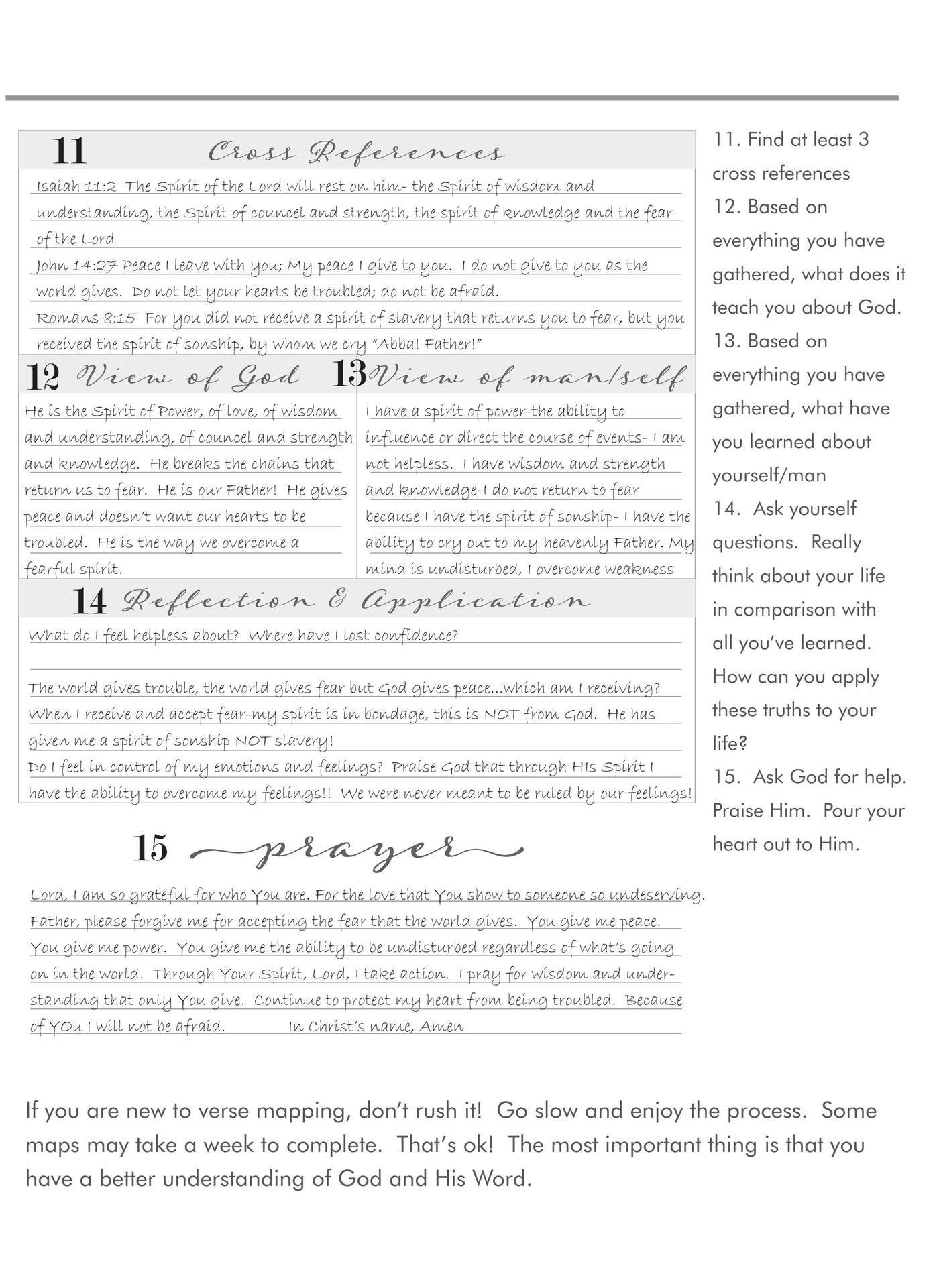 The James Method Download includes both instructional pages and the two-page verse mapping spread.