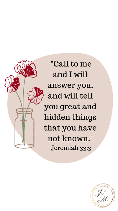 Jeremiah 33:3 - The James Method