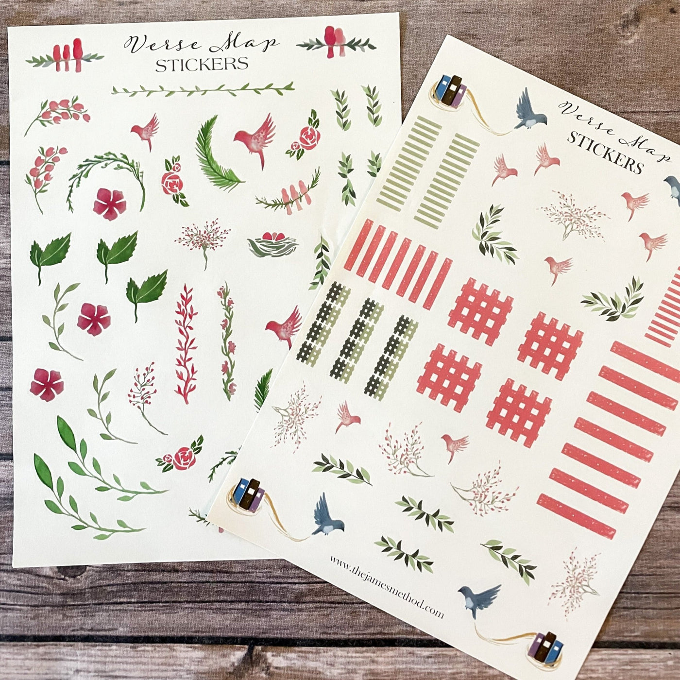 Little Birdies Verse Map Sticker Set - The James Method